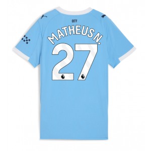 Fotbalové Dres Manchester City Matheus Nunes #27 Dámské Domácí Oblečení 2025-26 Krátký Rukáv